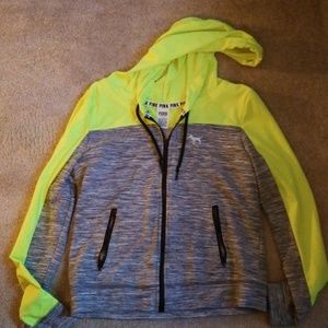 Pink Victoria's secret hooded sweatshirt.